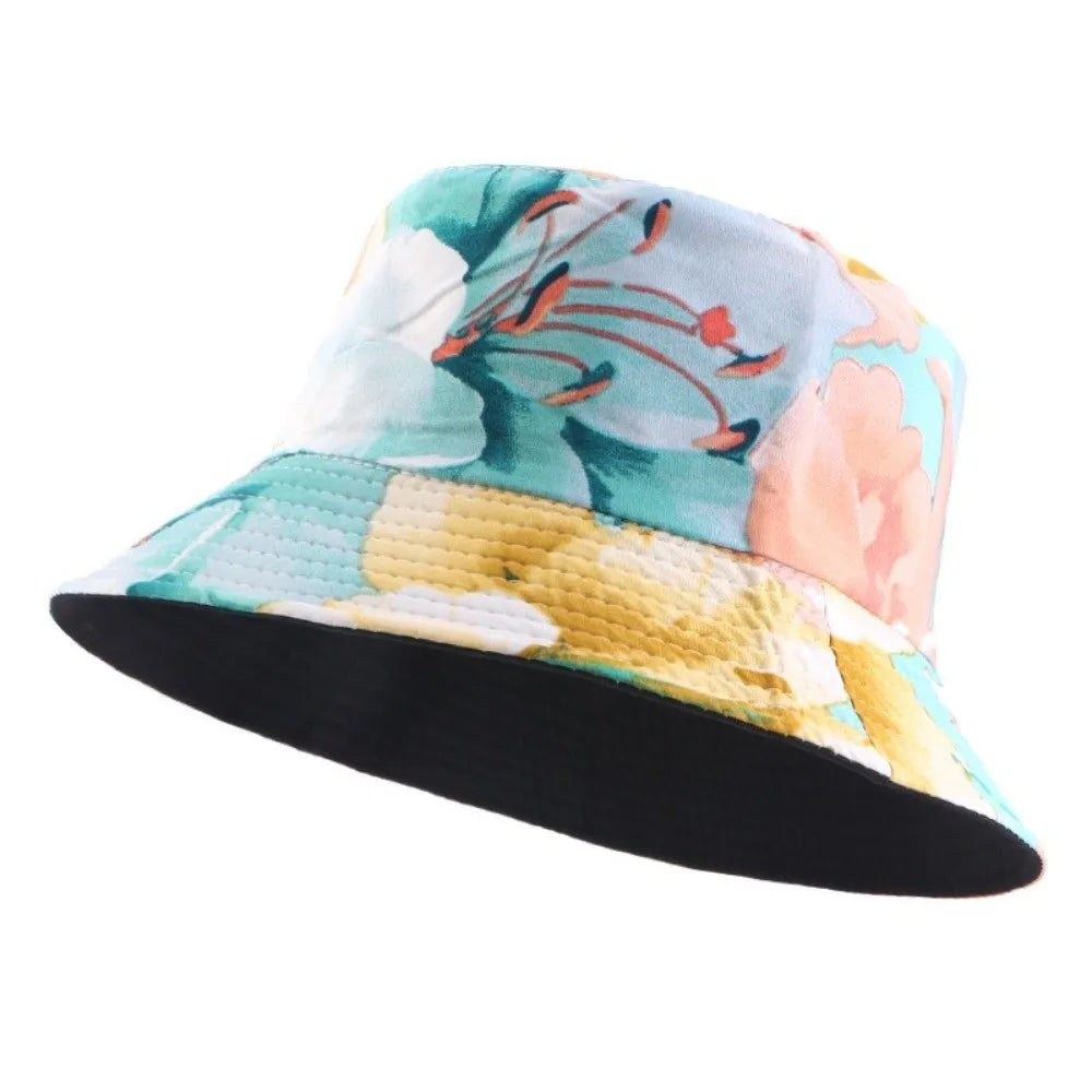 Unisex Design Reversible Brushed Printed Hat Bucket Style Printed Bucket Hat Beach Sun Protect Hat Outdoor Travel Oasis Select DoubleSide-10