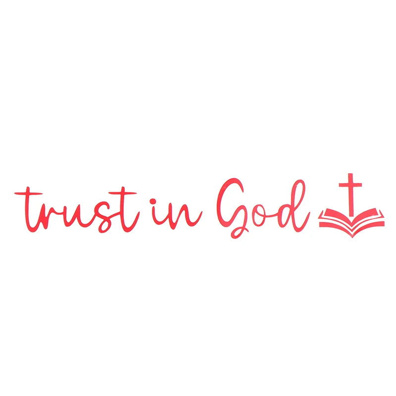 Trust In God Mirror Decal, Car Decals For Women, Faith Mirror Decal, Cute Vinyl Decal, Christian Car Mirror Decal, Religious Car Oasis Select Red