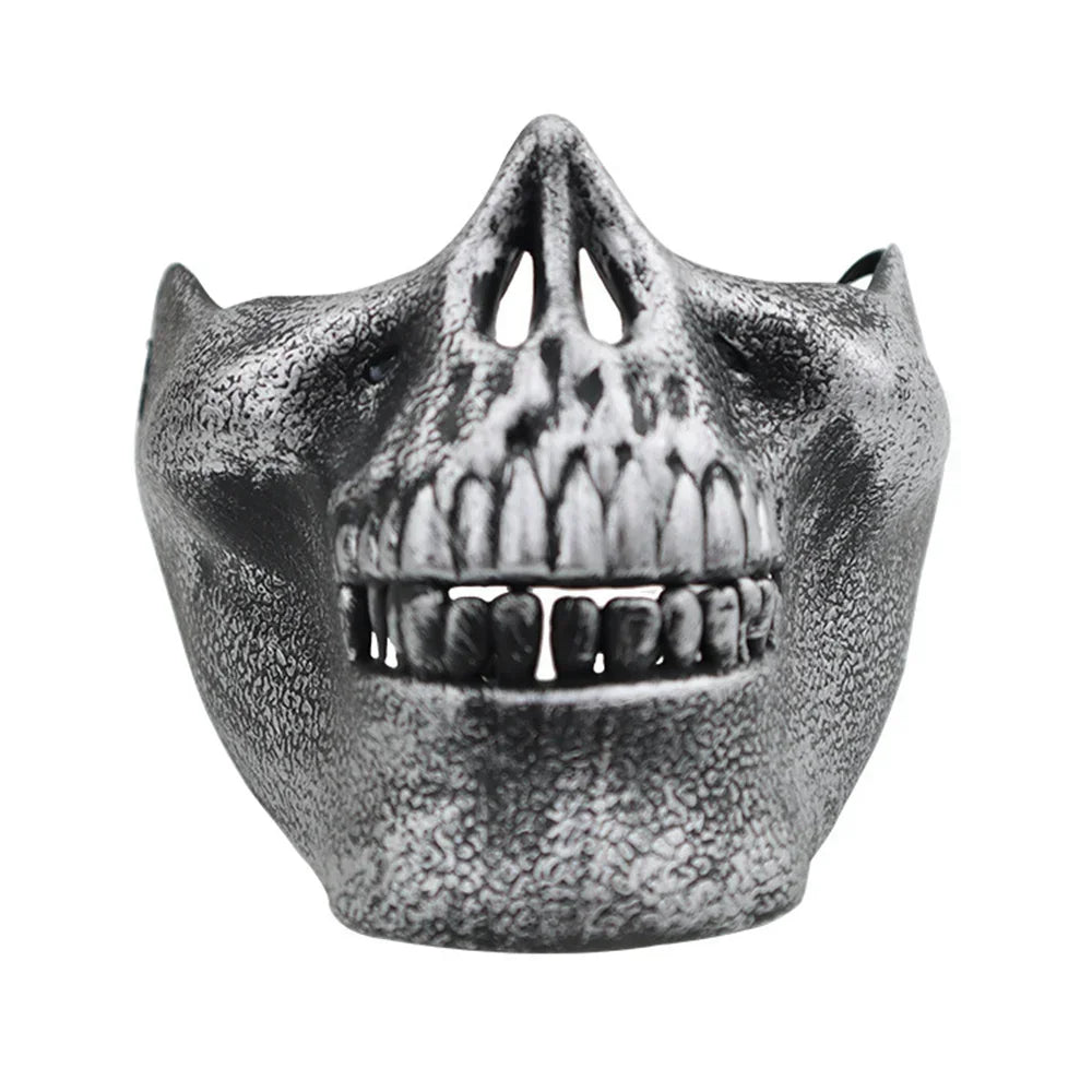 Halloween Skeleton Warrior Half Face Mask | Skull Cosplay