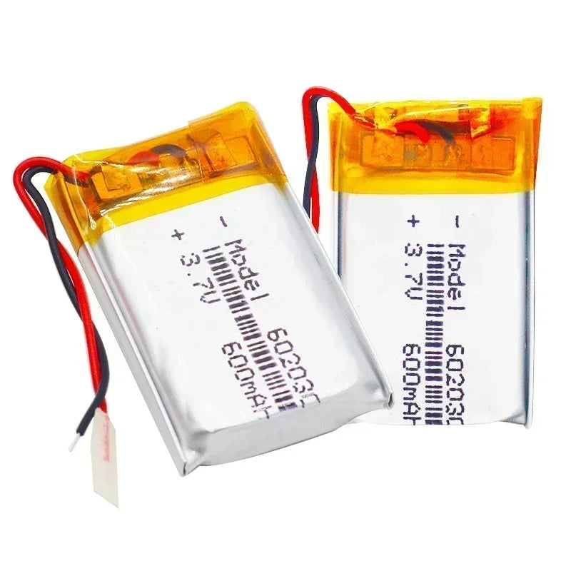 3.7V 600mAh 602030 Lithium Battery Lithium Polymer Batteries for Wireless Bluetooth Headset Toy Smart Watch Oasis Select