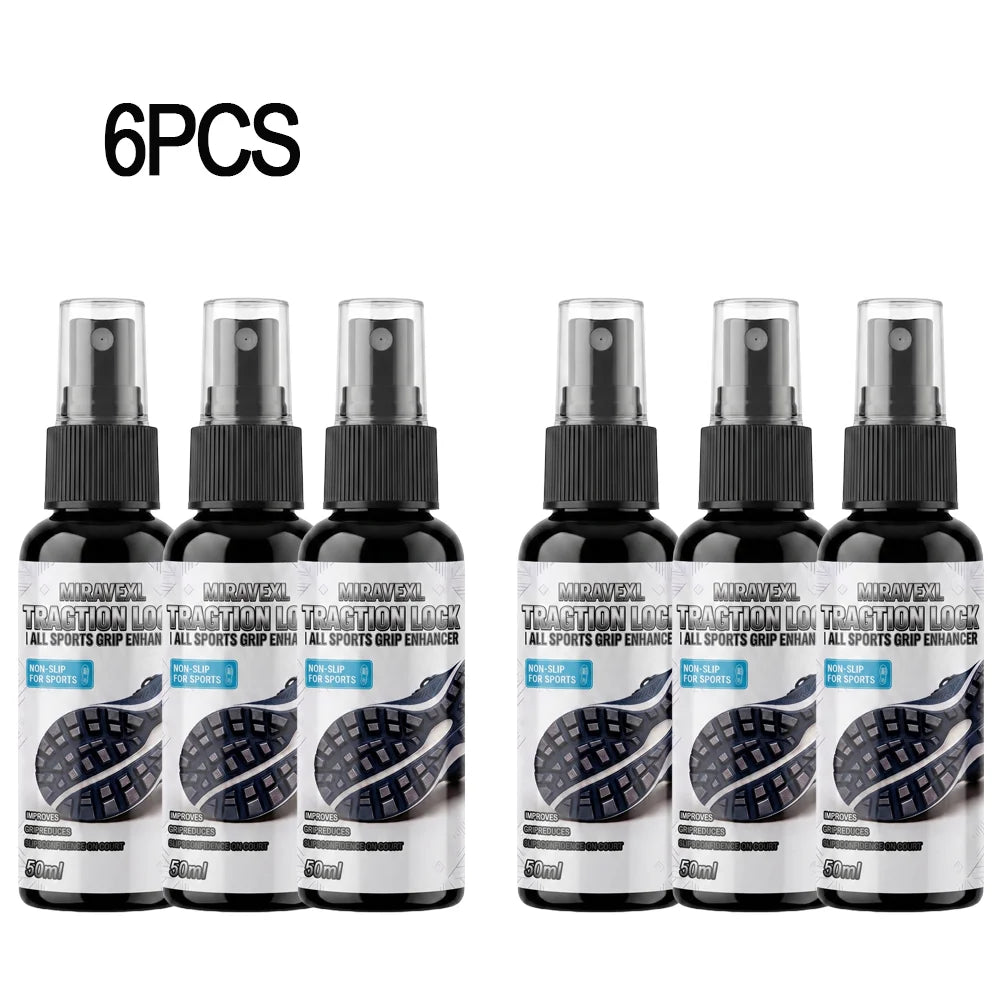 Shoe Grip Spray 50ml Anti-Slip Traction Enhancer Non-Slip Sole Liquid Athletic Footwear Fits Basketball Volleyball Tennis Sports Oasis Select 6PCS