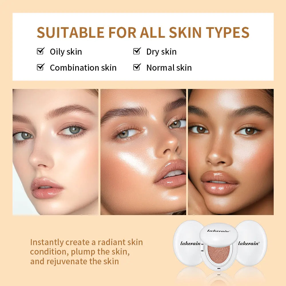 NEW Glow CC Cream Foundation Cushion Waterproof Long-lasting Brighten Foundation Cream Women Base Makeup Face Korean Cosmetics Oasis Select