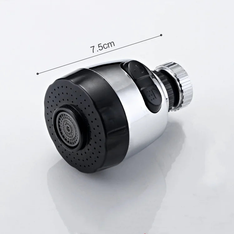 360 Degree Kitchen Faucet Spray Head Filter 2 Modes Adjustable conduit Filter Water Diffuser Converter for Kitchen Accessory Oasis Select silver black 2