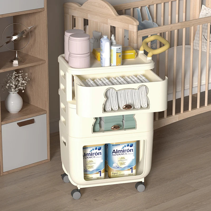 3/4-Tier Rolling Storage Organizer Large Capacity Sealed Drawers Space-Saving Dust-Proof for Snacks/Toys Oasis Select
