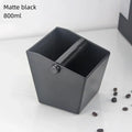 Coffee Knock Box Espresso Grounds Container Dump Bin Bucket Anti Slip Powder Beveled Residue Professional Use Coffee Waste Bar Oasis Select Black