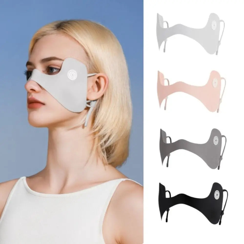 New Anti-UV Sunscreen Mask Eye Protection Sun Protection Face Mask Breathable Ice Silk Sunscreen Eye Patches Summer Oasis Select