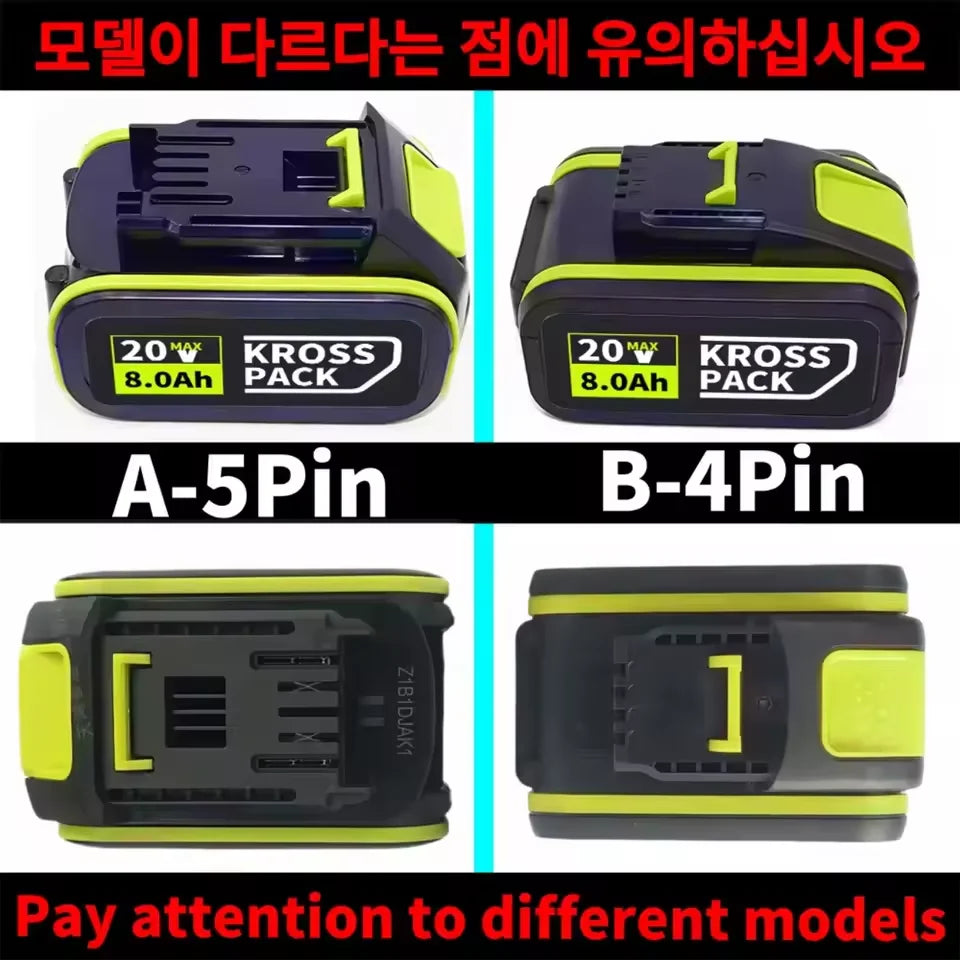 New High-capacity 20V Worx 18000mAh Replacement Lithium-ion Battery，For WA3551 WA3551.1 WA3553 WA3641Rechargeable Tool Battery Oasis Select
