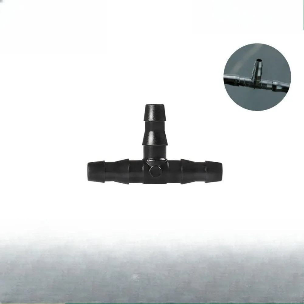 10-1000PCS Garden Water Connector Drip Irrigation for 1/4'' Tubing Hose Accessories Joint Barbed Tees Cross Eng Plug Adaptors Oasis Select