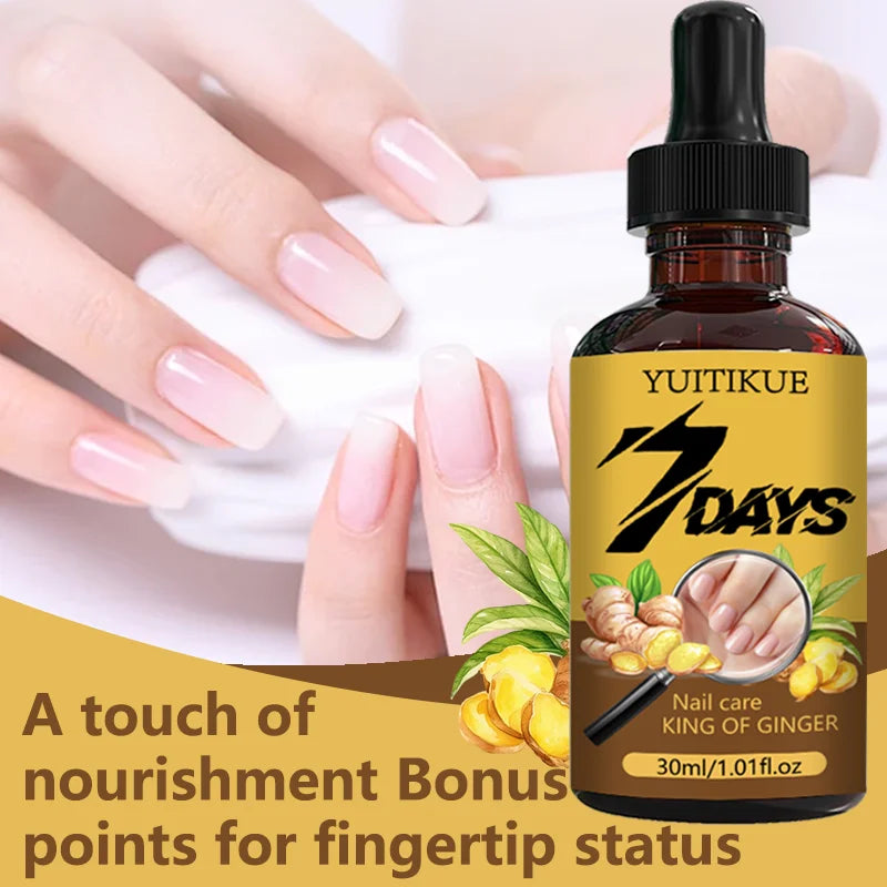 YUITIKUE 7Days Ginger Nail Care Oil - Nourish & Strengthen Nails, Dropper Design for Shiny, Healthy Nails 30ml Oasis Select