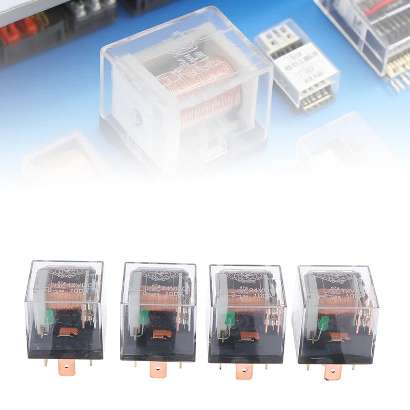 Waterproof Automotive Relay 12v/24v 100a 4pin/5pin Spdt Control Car Relays 2.8*2.8*2.5cm Oasis Select