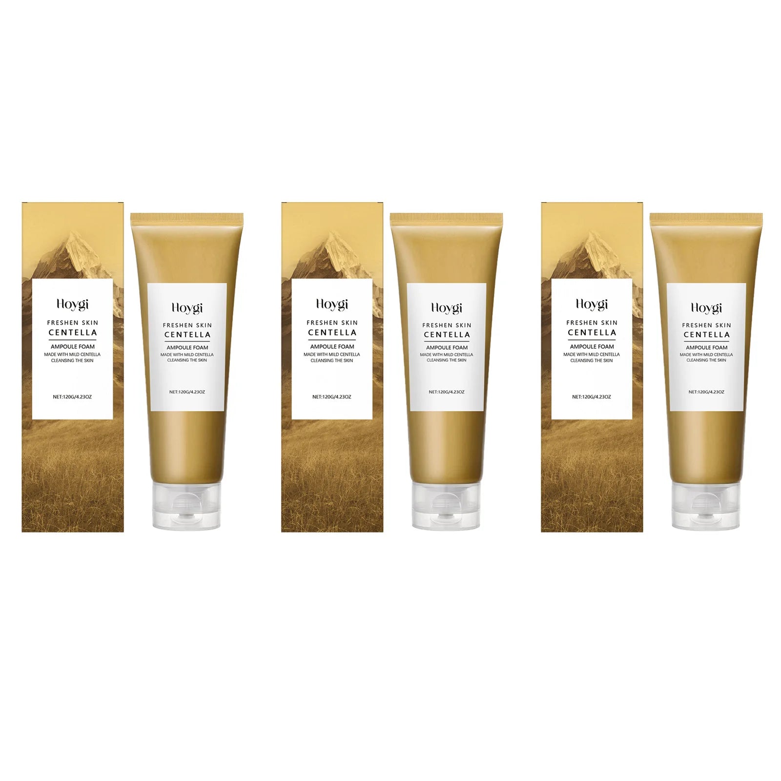 Hoygi Centella Facial Cleanser – Deep Foam, Oil Control 120g Foaming Facial Cleanser Oasis Select 3 x 120g Boxed