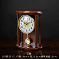 Solid Wood Living Room Desk Clock American Table Watch Decoration Home New Chinese Pendulum Clock Retro Clock Oasis Select B