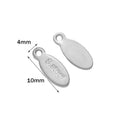 No Fade 50pcs Stainless Steel End Charms Pendants Vacuum Plating Gold Color Chain Extension Tail Charms for Jewelry Making DIY Oasis Select Oval ST