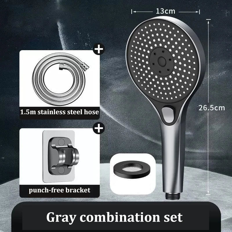 3-Speed High-Pressure Large Panel Shower Head Combo Set
