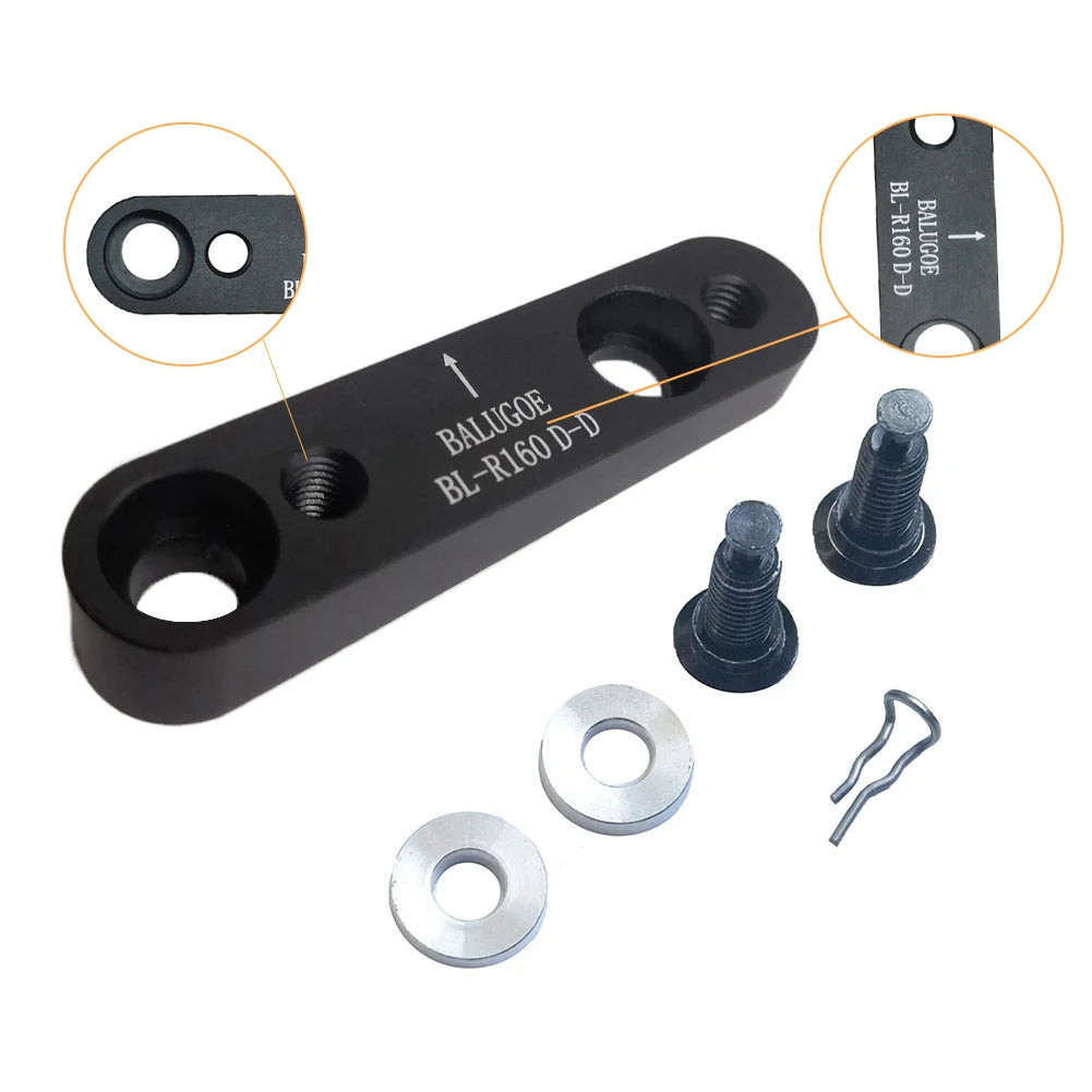 Brake Parts Disc Brake Adaptor Aluminum Alloy Black Flat Mount R160 D/D Road Bike High Performance High Quality Oasis Select