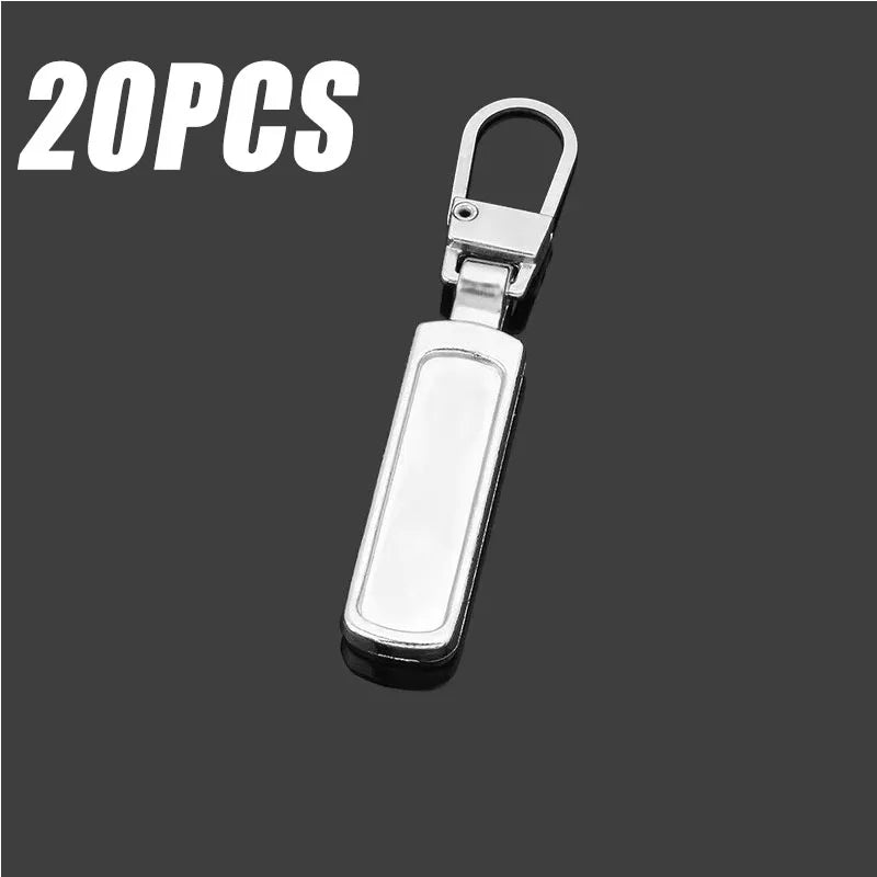 5/25pcs Detachable Metal Zipper Pullers for Zipper Sliders Head Zippers Repair Kits Zipper Pull Tab DIY Sewing Bags Down Jacket Oasis Select 20PCS Silvery