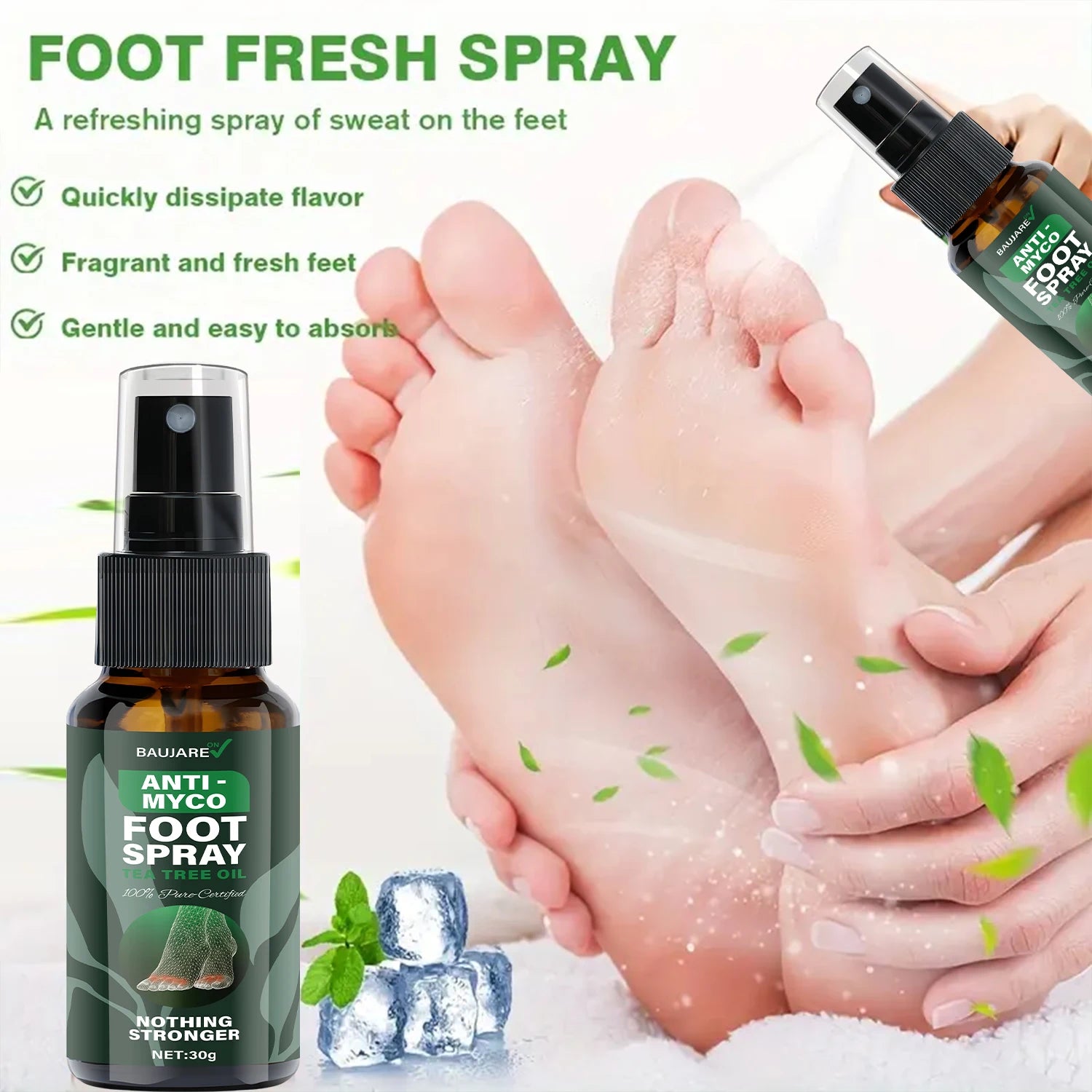 Anti-Fungal Foot Spray with Tea Tree Oil – Moisturizing Formula Foot Care Spray Oasis Select