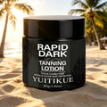 YUITIKUE Rapid Dark Tanning Lotion 80g – Color Correcting Self Tanner for Natural Bronze, AC Room Tan, Healthy Even Glow Oasis Select 1pc