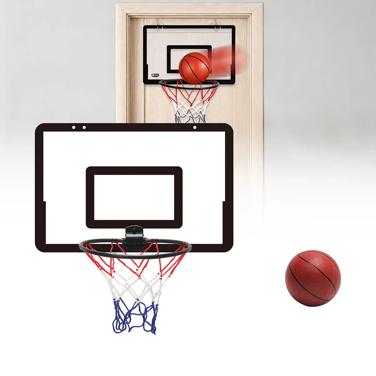 Mini Basketball Hoop for Desk No-Drill Wall Mount Foldable Stress Relief Game for Office & Bedroom Oasis Select