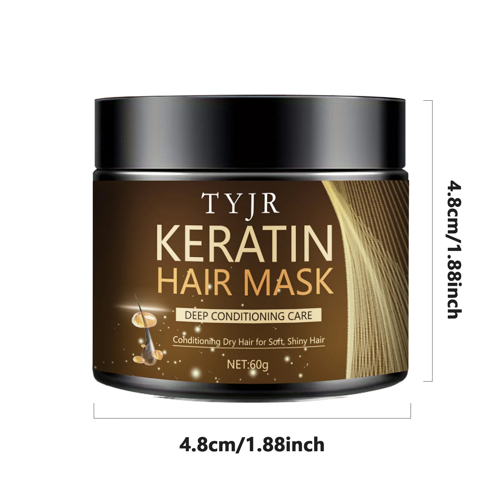 Keratine Magical Hair Mask Protein Straighten Repair Dry Frizzy Damaged Cream Pro Soft Smooth Shiny Deep Moisturizing Care 60g Oasis Select