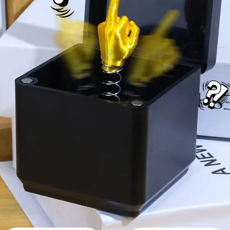Christmas Interesting Prank Gift Middle Finger In Box Christmas Box Funny Creative Gifts Office Desk Decoration Home Decoration Oasis Select