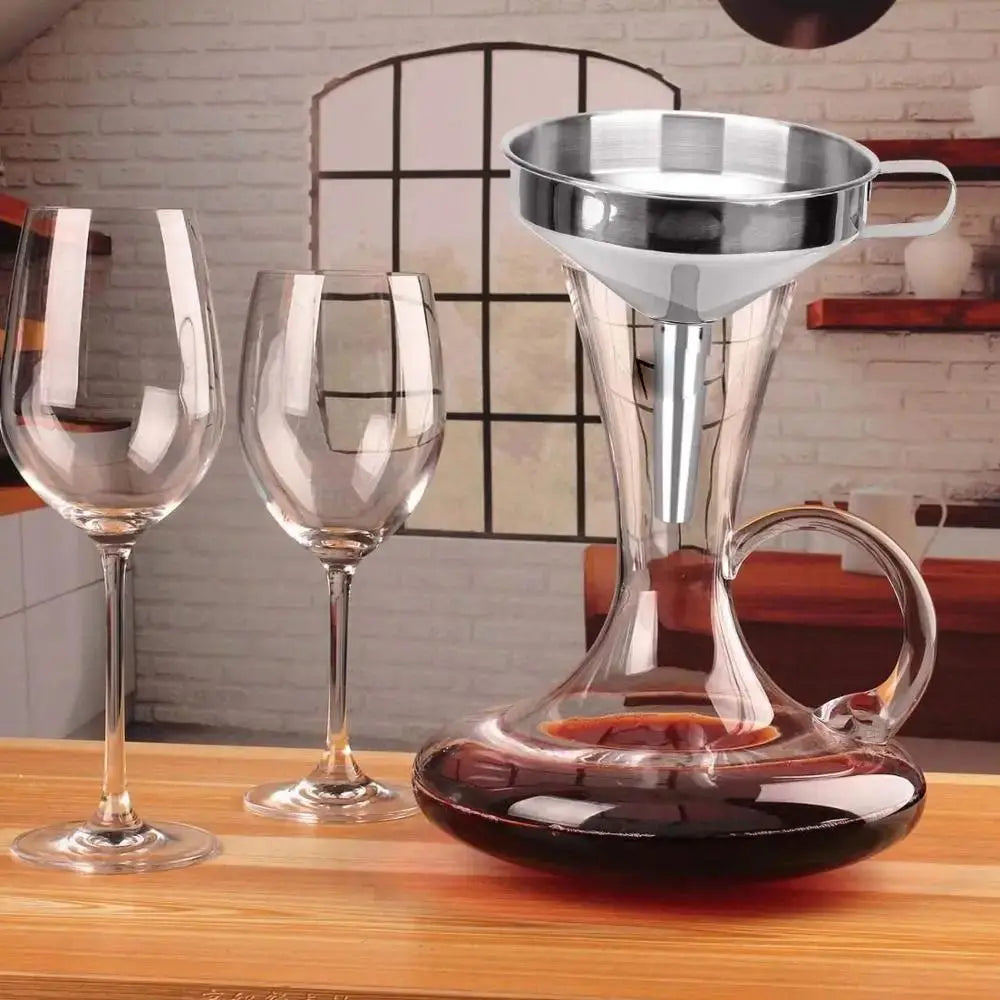 Wide Mouth Stainless Steel Funnel Spice Cooking Oil Filter with Detachable Filter Filter Funnel Oil Spill Kitchen Tool Oasis Select