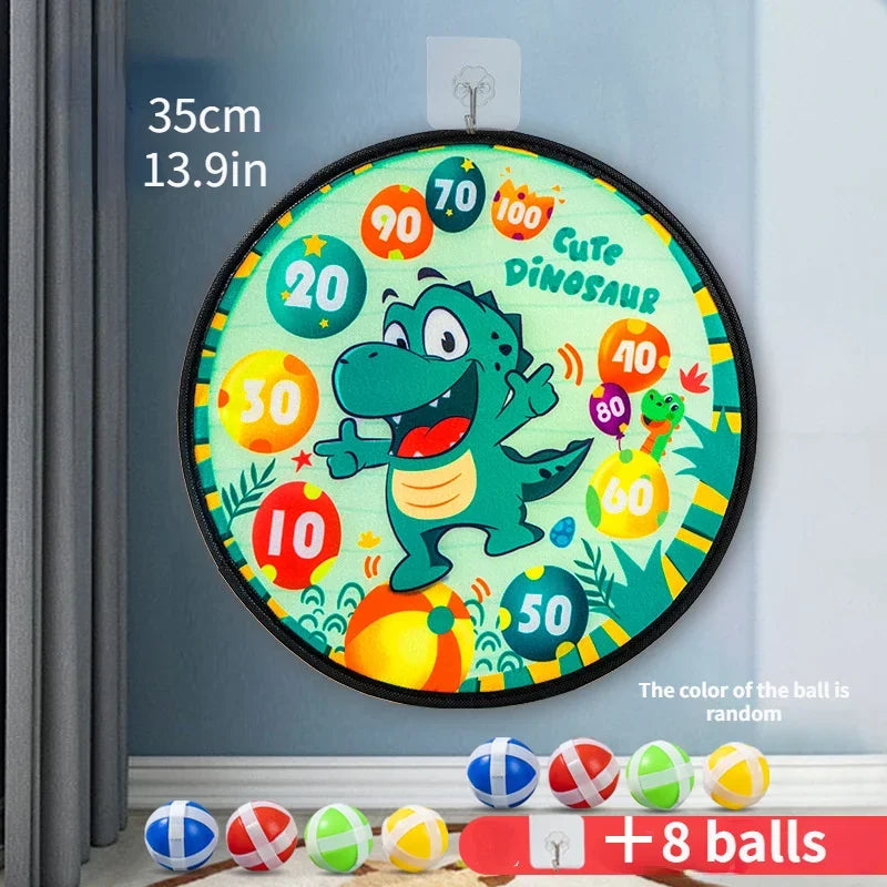 Family Interactive Toys Game Sticky Ball Dart Target Cartoon Pattern Indoor and Outdoor Safe Classic Dart Target Game Oasis Select