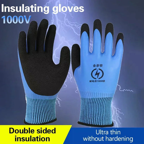 1 Pair 1000V Rubber Touch Screen Insulation Glove Industrial Ultrathin Electrician Insulating Gloves Withstanding Voltage Oasis Select