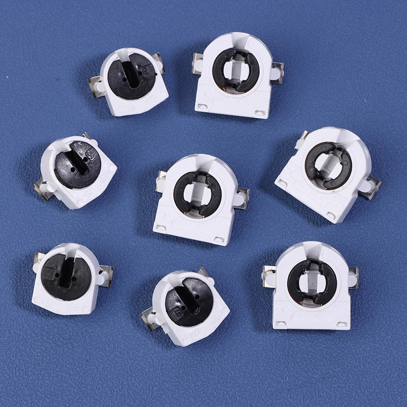 5Pcs T5 T8 Fluorescent Light Holder G5 G13 Base Non-Shunted Tombstone Lamp Socket AC 500V 2A for LED Fluorescent Tube Oasis Select
