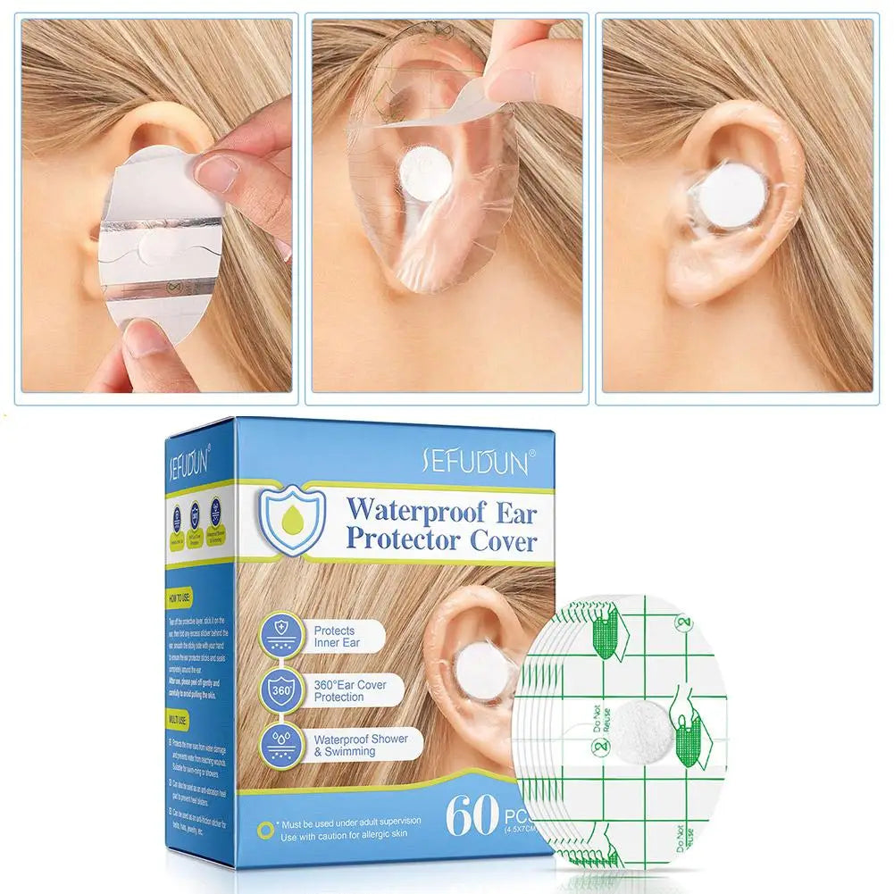 Disposable Waterproof Baby Ear Covers – 60 Pack Bath Earmuffs Baby Ear Covers Oasis Select