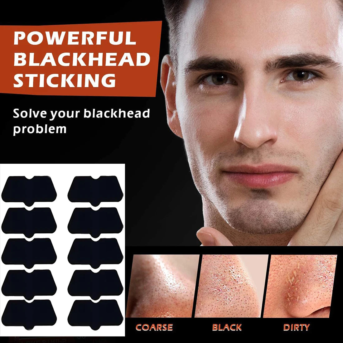 Charcoal Blackhead Pore Strips for Nose & Face – 10/30/50 Pack Blackhead Pore Strips Oasis Select