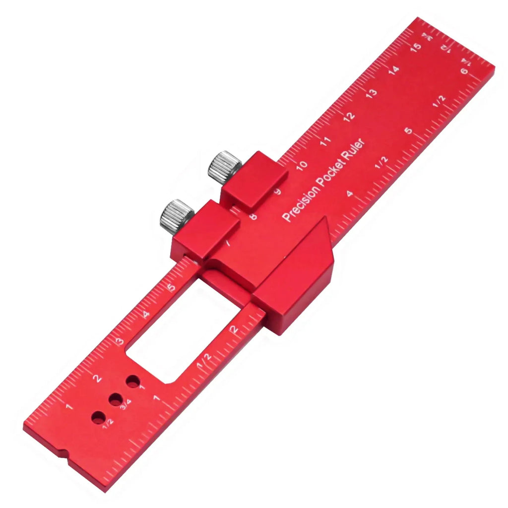 Woodworking ToolsRuler Precision Pocket Ruler Slide Ruler Inch/Metric T-Track Metal Slide Stops Aluminum Precision Rulerler Oasis Select 1pc 160mm