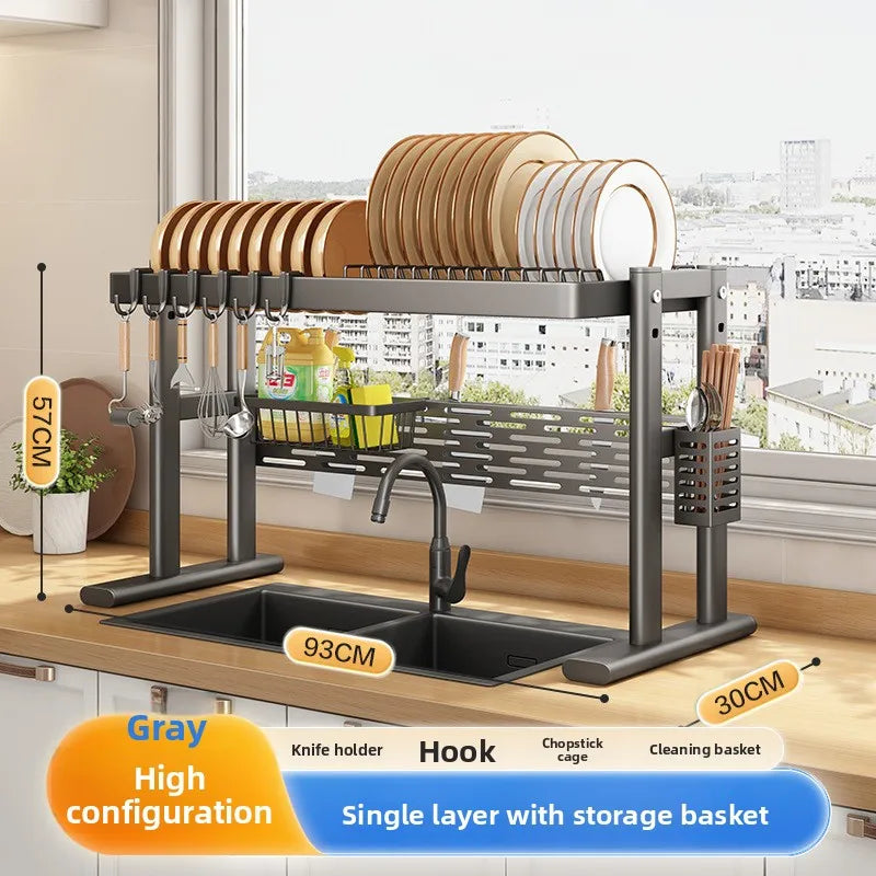 Multi-functional Ventilated sink rack Countertop dishwashing rack Dish rack Dish rack Dish rack Dish rack Oasis Select Ash-1-93