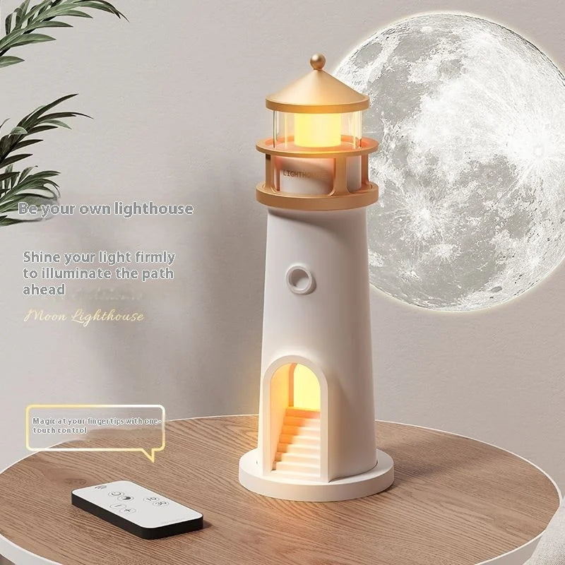 Dreamy Moonlight Lighthouse Night Light Gift for Bedroom Atmosphere Bluetooth Audio Display Oasis Select