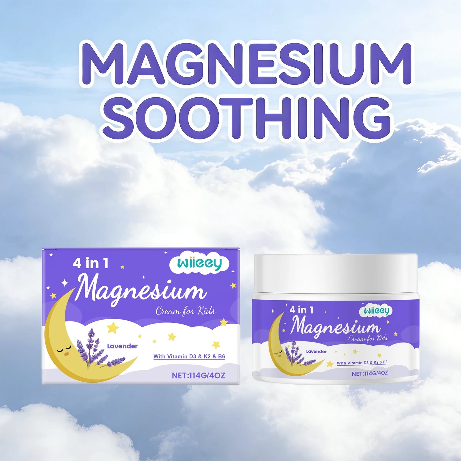 Kids Lavender Magnesium Body Cream – Soothing & Moisturizing Kids Body Cream Oasis Select