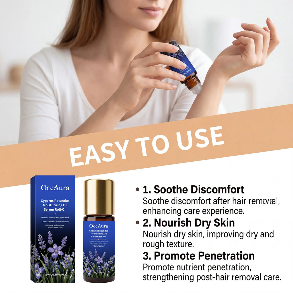 Portable Ball Roller Hair Removal Aftercare Oil Organic Extract Soothe Redness Minimize Pores Slow Hair Growth Body Depilation Oasis Select
