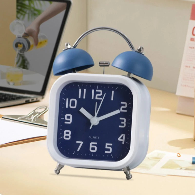 Silent Home Student Specific Desktop Clock Super Loud Dormitory Simple Clock Children with Night Light Boys Single-sided Oasis Select