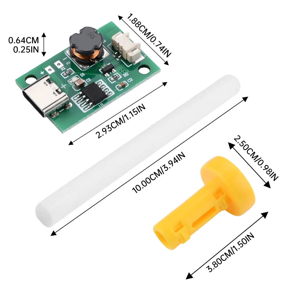 DC5V Single Spray Non-Switched Atomization Humidification Module DIY Ultrasonic Atomizer TYPE-C Mini Humidifier Oasis Select Default Title
