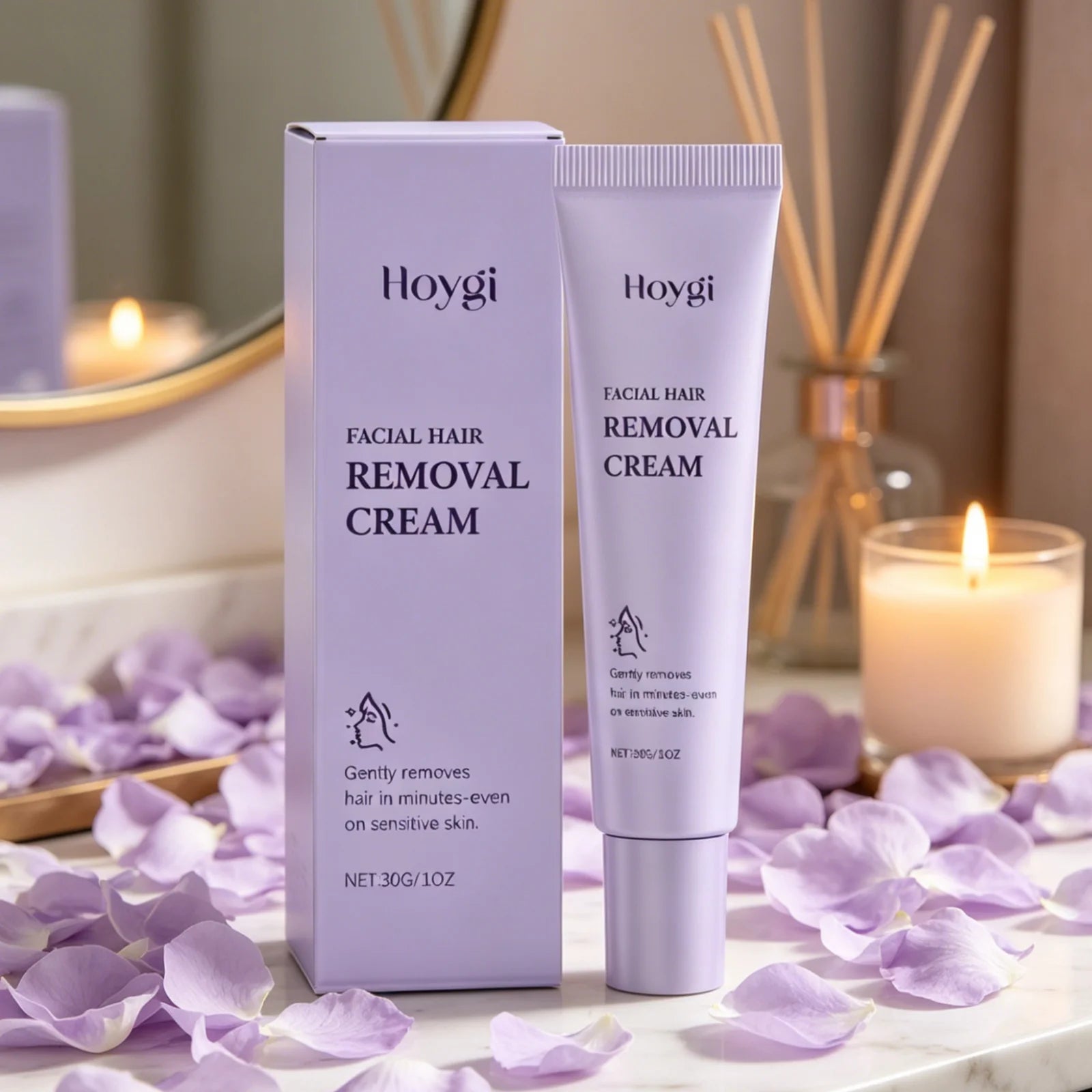 Hoygi Facial Hair Removal Cream – Gentle Depilatory 30g Facial Depilatory Cream Oasis Select
