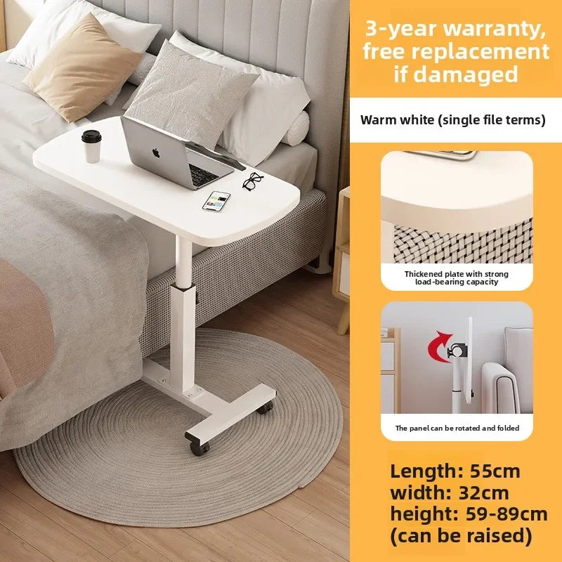 Laptop computer table Bedside table can be lifted and lowered 360 degrees Rotating desktop Simple portable mobile table Oasis Select 104 white