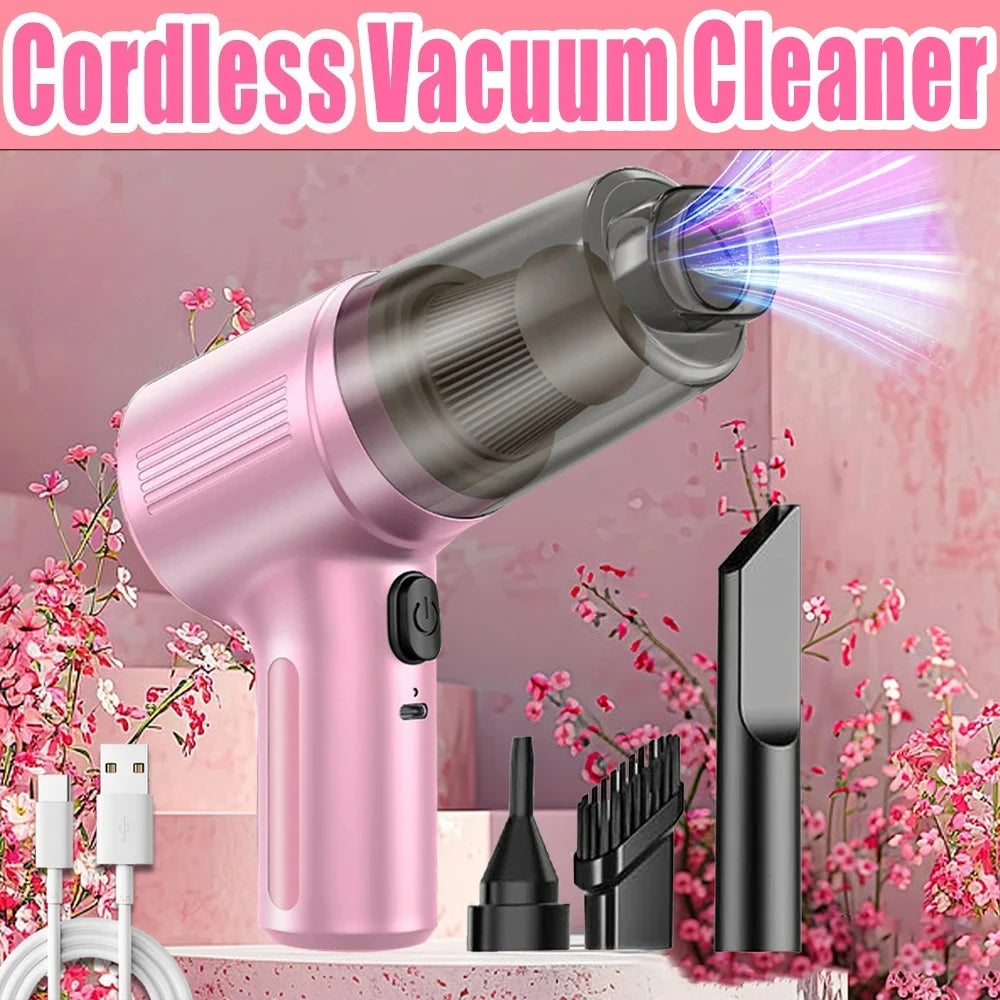 Cordless Handheld Vacuum – Car, Home & Pet Hair | Type-C Handheld Vacuum Cleaner Oasis Select 1063-B-Pink