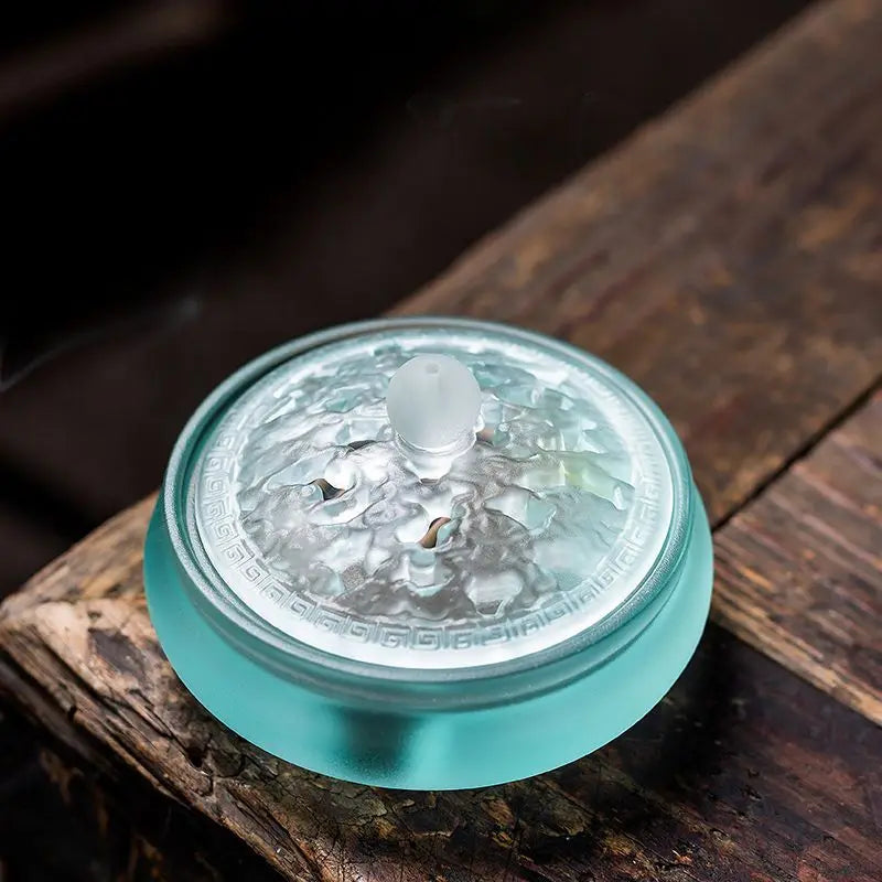 Glass Incense Burner Three-legged Glass Home Creative Incense Burner Decoration Antique Buddha Incense Burner Oasis Select