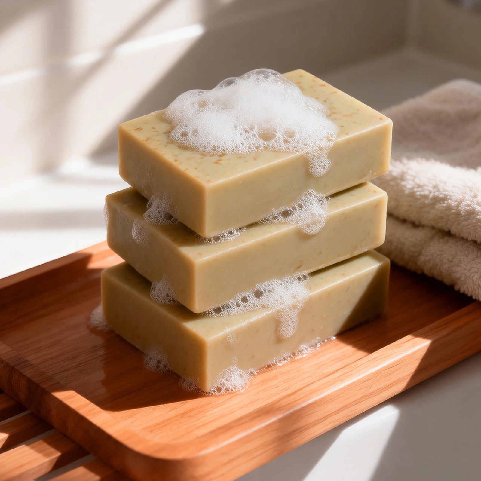 Handmade Oatmeal Soap Bar – Exfoliating & Moisturizing | YURHERSU Handmade Bar Soap Oasis Select