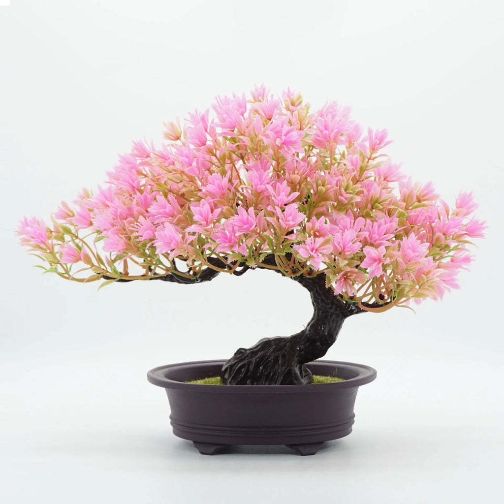 Creative simulation welcome pine potting room Zen green plant bonsai decoration fake flower decoration Oasis Select Pink 24cm x 32cm