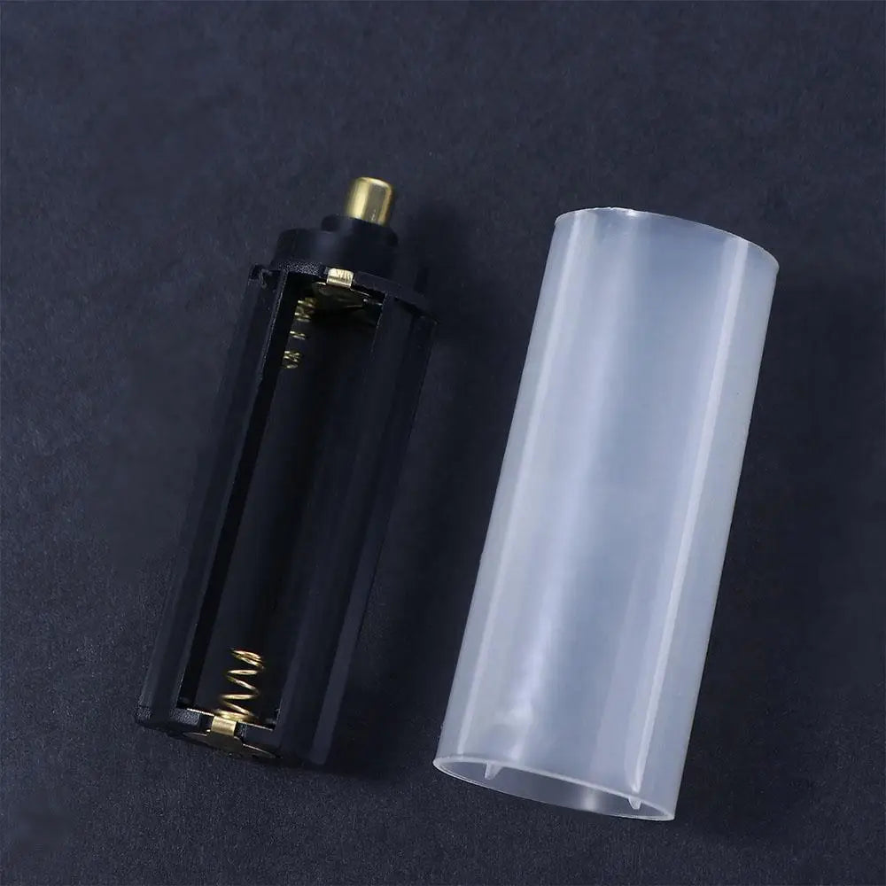 2 In 1 Plastic 18650 Battery Tube White Casing Sheath Tube AAA Battery Storage Boxes Holder organizer for Flashlight Torch Lamp Oasis Select