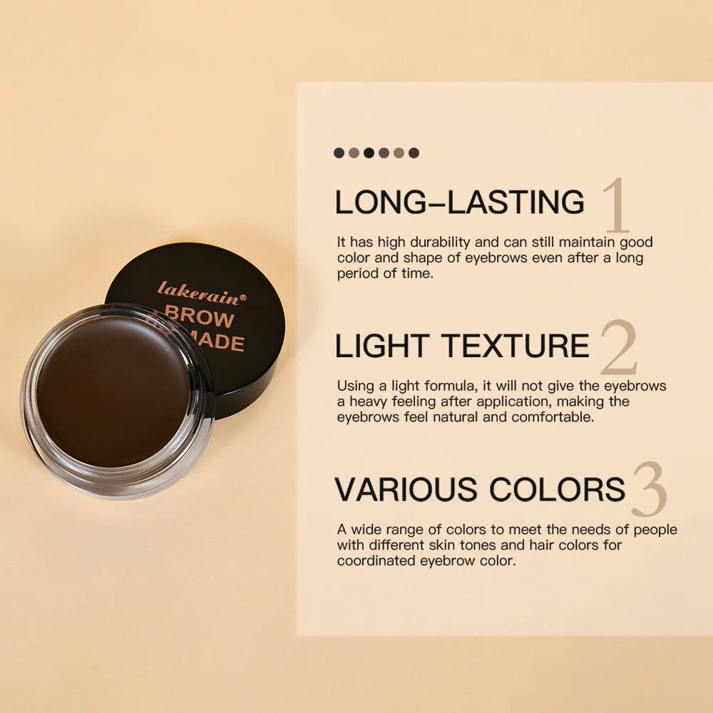 Matte Brown Black Wild Eyebrow Cream 3D Natural Tint Eyebrow Enhancers Gel Wax Waterproof Lasting Eye Makeup Cosmetic Tools Oasis Select