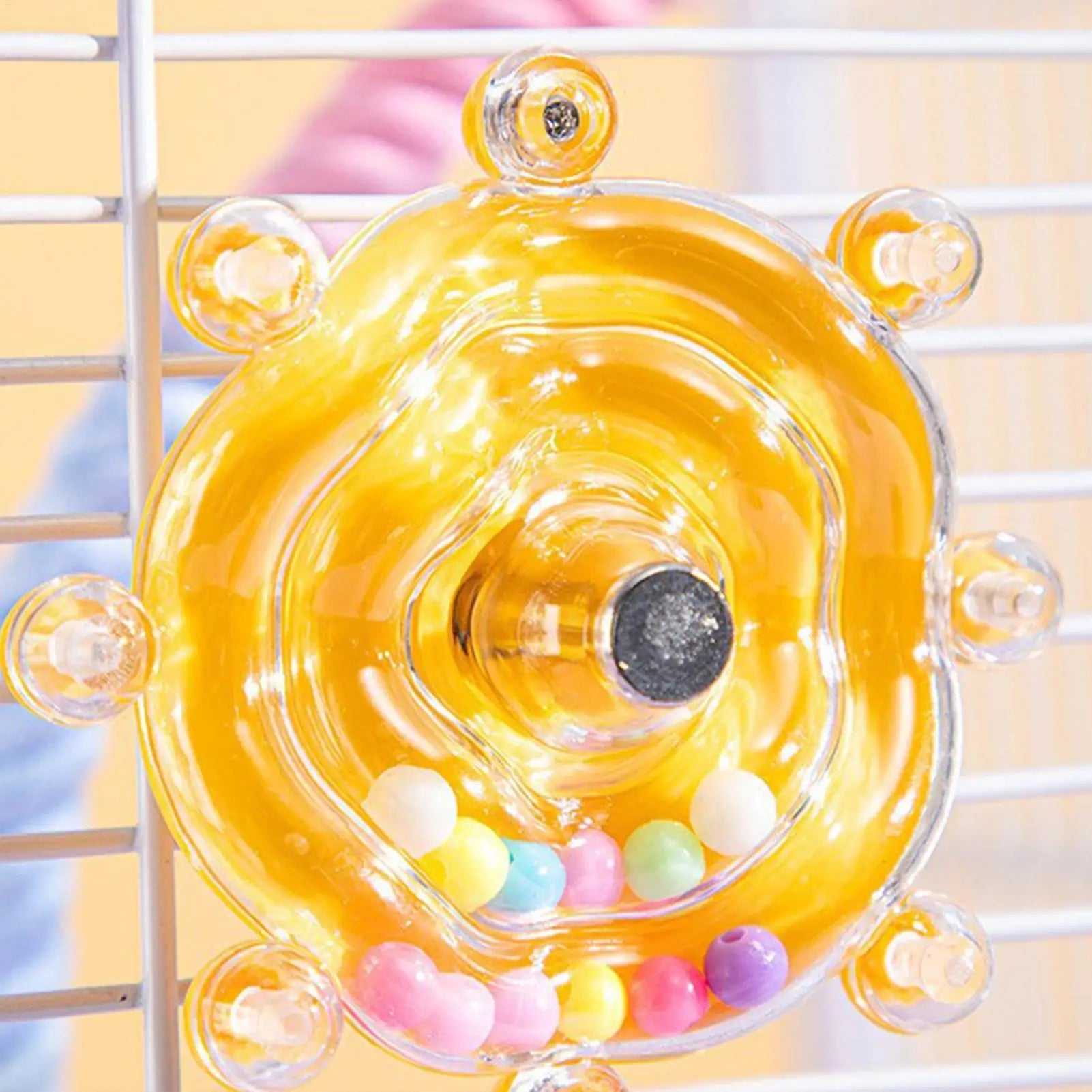 Bird Toys Interactive Parrot Toy Bird Cage Toy for Parrots Rotating Treat Dispenser, for Mental Stimulation Entertainment Oasis Select