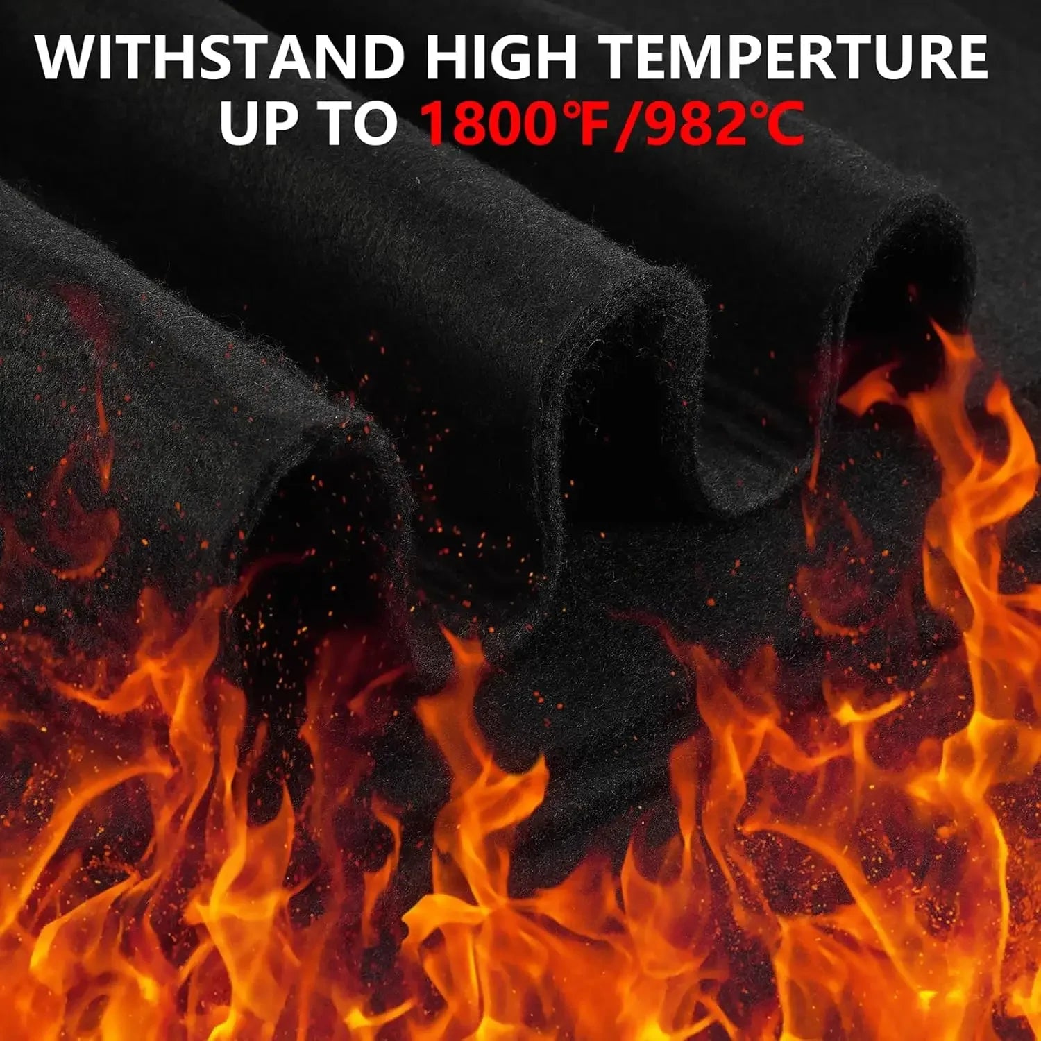 1PC Fireproof Welding Blanket Pre Oxidized Fiber Heat Resistant Nonwoven Mat for Soldering Insulation Pad Workshop Safety Use Oasis Select