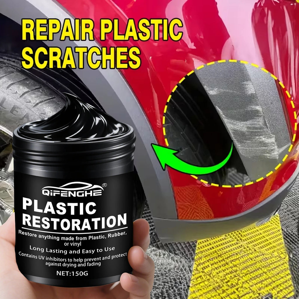 Car Plastic Restorer Polish Paste 150g - Tire, Interior & Bumper Shine & Protection, Long-Lasting Gloss, Automotive Plastic Care Oasis Select