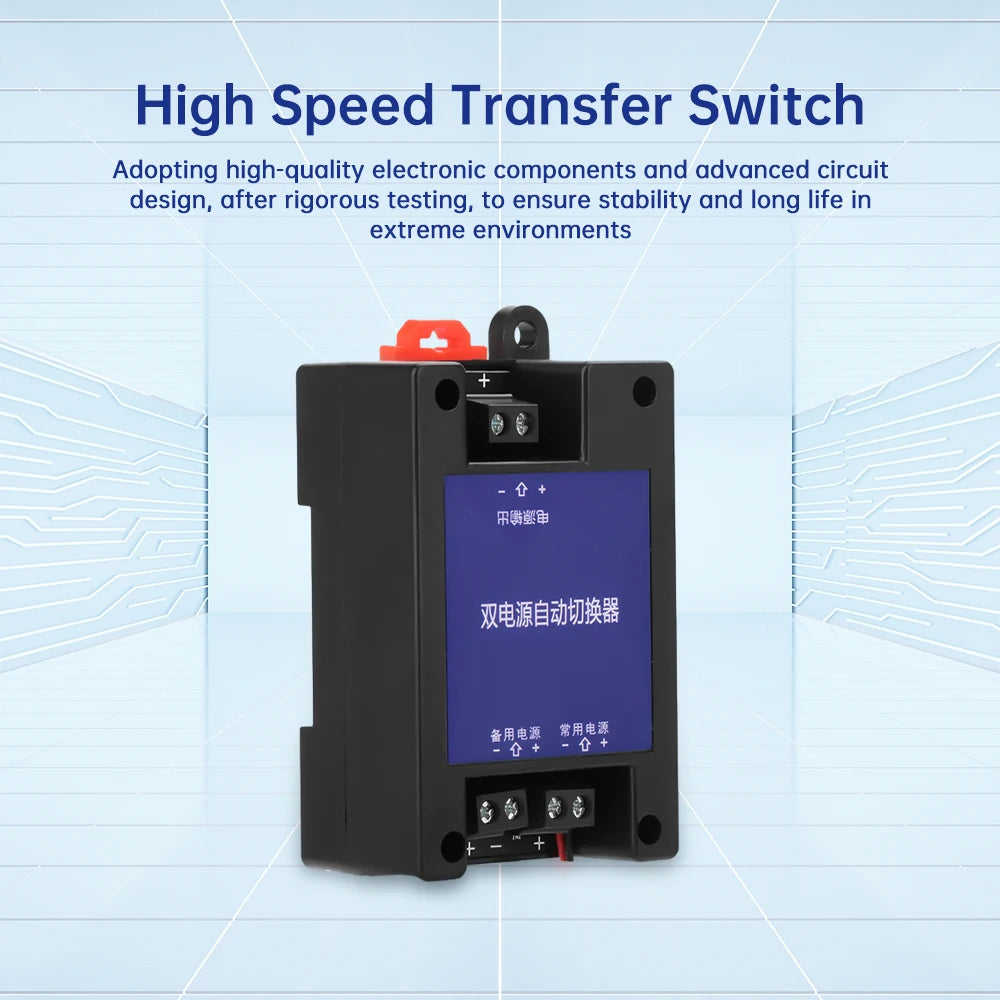 DC 5V-60V 2 Way Power Automatic Switch 8A Dual Power Supply 2 In 1 Out Power Failure Transfer Switch Board Module Oasis Select